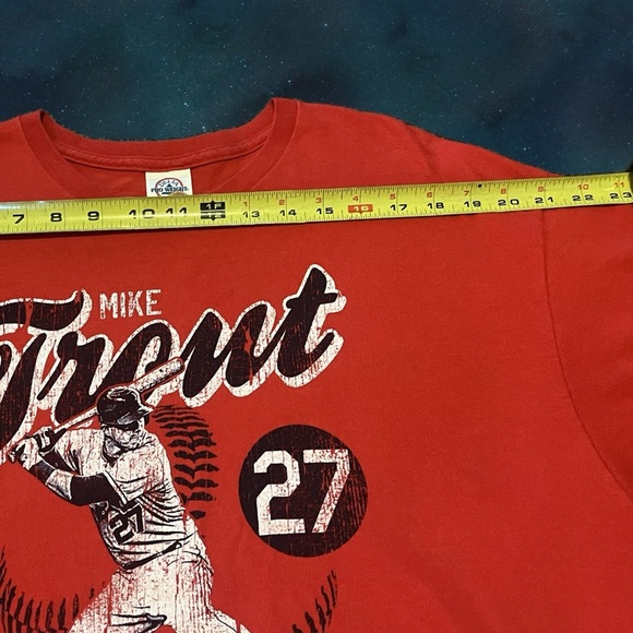Delta Red Graphic Tee featuring Mike Trout from the Los Angeles Angels #Baseball - Picture 4 of 6